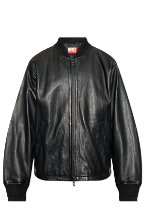Black Leather jacket L-SIMZ Diesel - Vitkac France